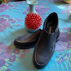 Nun Bush Comfort Gel Black Leather Slip-on Dress Shoes 10 1/2M